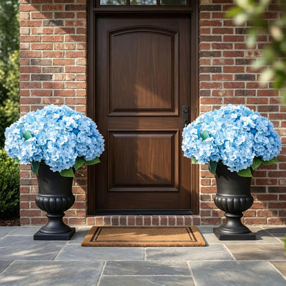 🌼Artificial Hydrangea Flowers for Outdoors – Low-Maintenance Faux Flower Bouquet for Porch, Patio & Garden Decor💐🌸