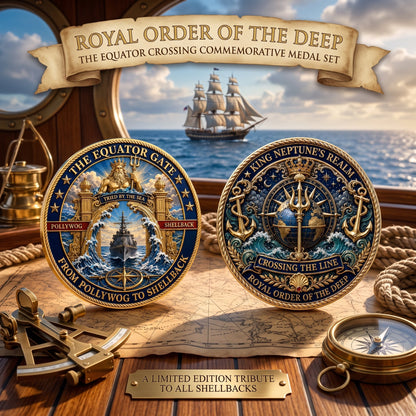 👑King Neptune’s Realm Commemorative Naval Metal Medal