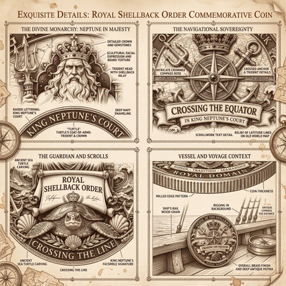 👑King Neptune’s Realm Commemorative Naval Metal Medal